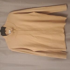 Pink Zipper Front Sweater